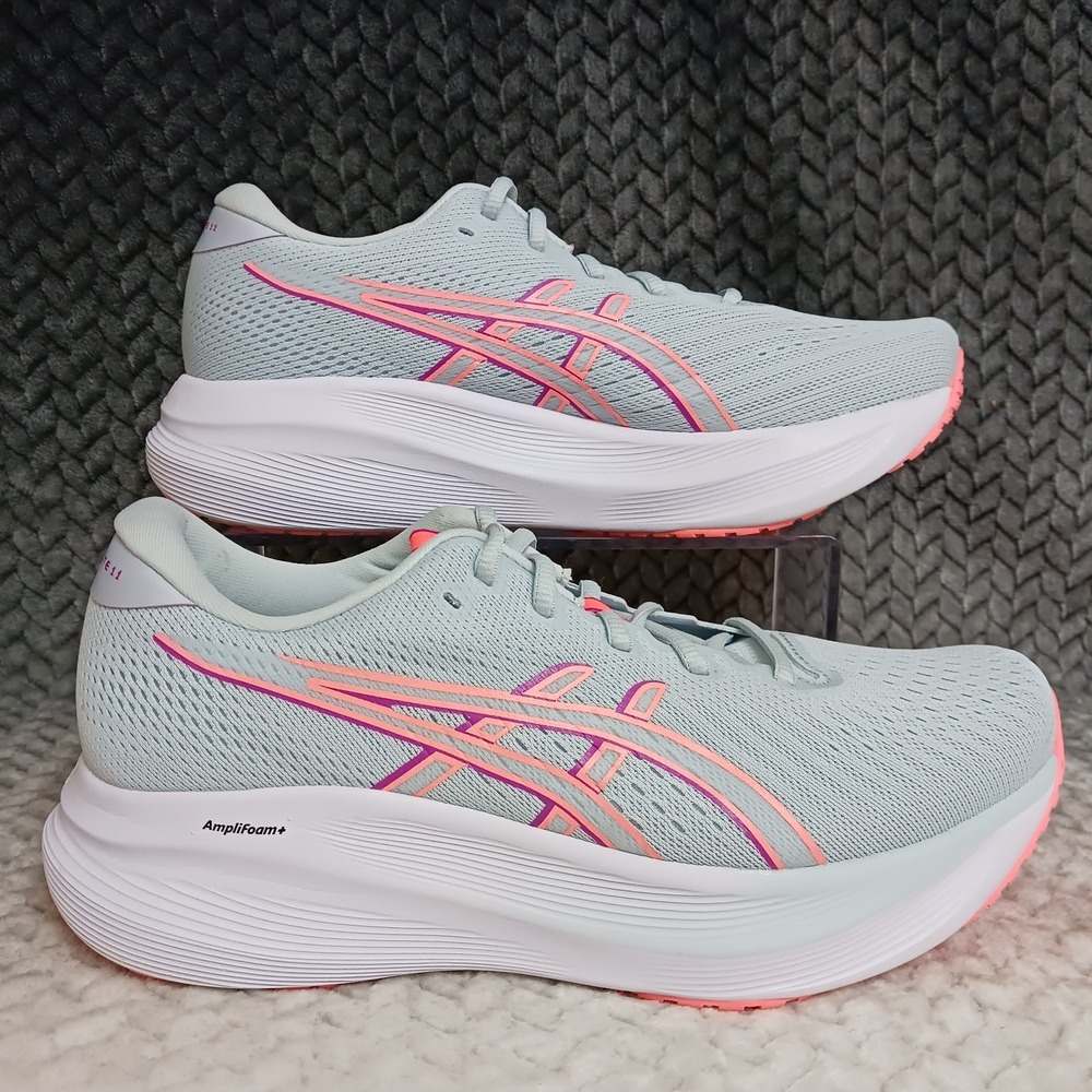 Asics Gel Excite 11 Women's Walking Running Shoes Cool Grey Sun Coral Size 10